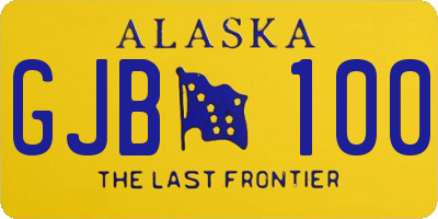 AK license plate GJB100