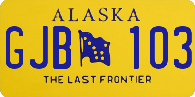 AK license plate GJB103