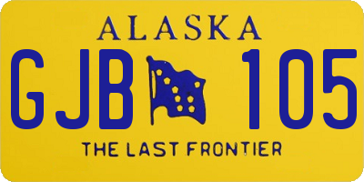 AK license plate GJB105