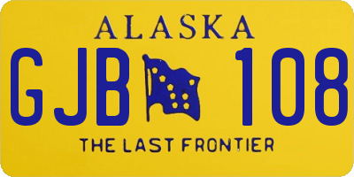 AK license plate GJB108