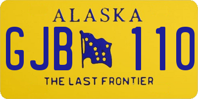 AK license plate GJB110