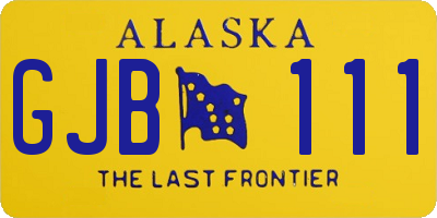 AK license plate GJB111