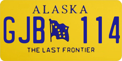 AK license plate GJB114