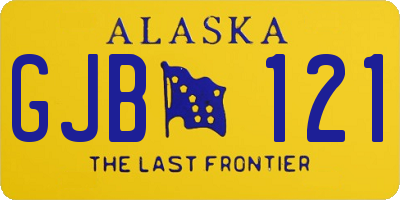 AK license plate GJB121