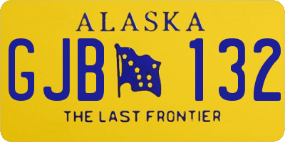 AK license plate GJB132