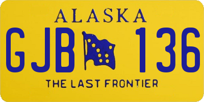 AK license plate GJB136