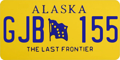 AK license plate GJB155