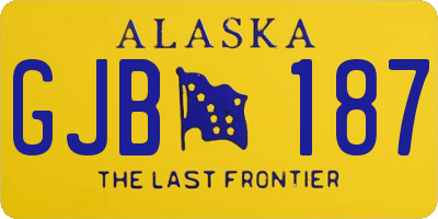 AK license plate GJB187