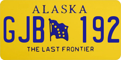 AK license plate GJB192