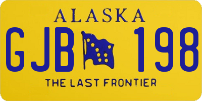 AK license plate GJB198