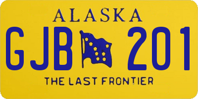 AK license plate GJB201