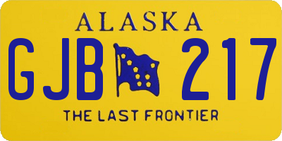AK license plate GJB217