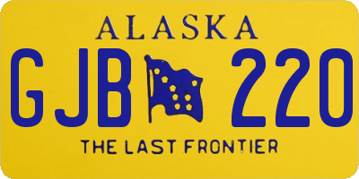 AK license plate GJB220
