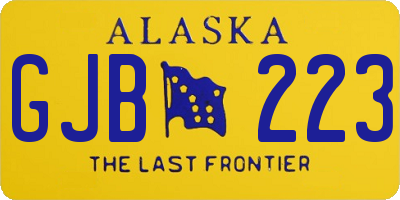 AK license plate GJB223