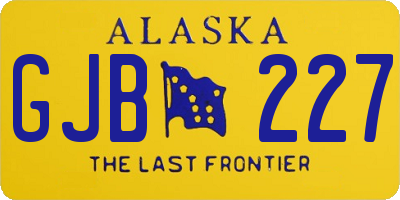 AK license plate GJB227