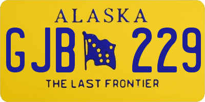 AK license plate GJB229