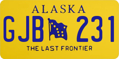 AK license plate GJB231
