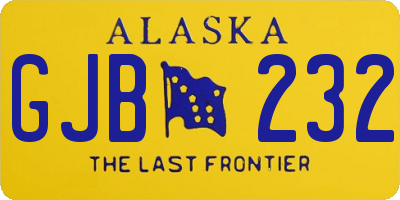 AK license plate GJB232