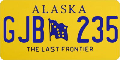 AK license plate GJB235