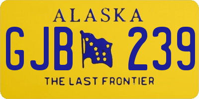 AK license plate GJB239