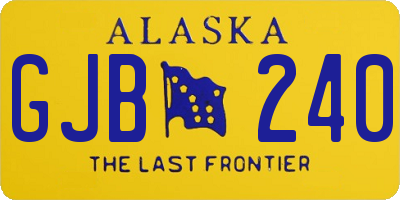 AK license plate GJB240