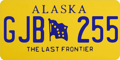 AK license plate GJB255