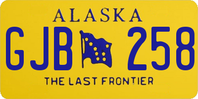 AK license plate GJB258