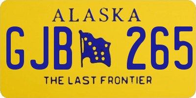 AK license plate GJB265