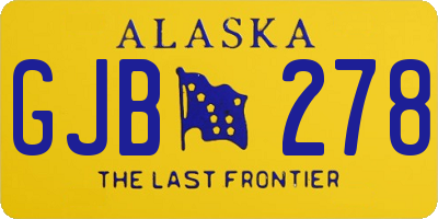 AK license plate GJB278