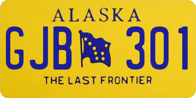 AK license plate GJB301