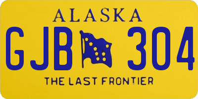 AK license plate GJB304