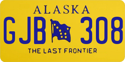 AK license plate GJB308