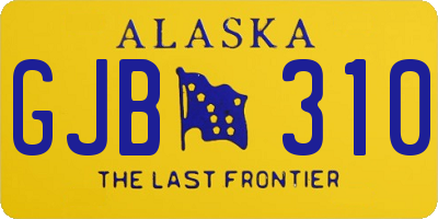 AK license plate GJB310