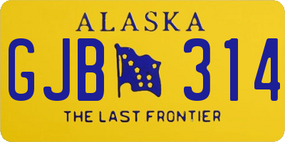 AK license plate GJB314
