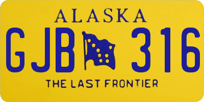 AK license plate GJB316