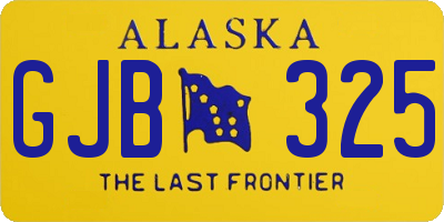 AK license plate GJB325
