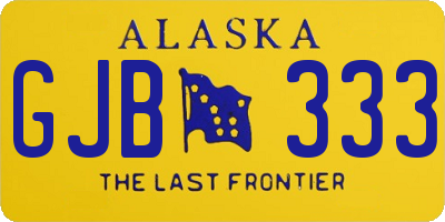 AK license plate GJB333