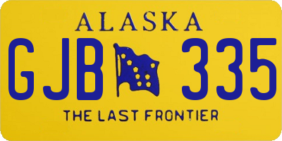AK license plate GJB335