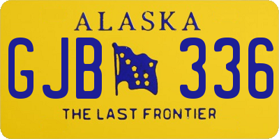 AK license plate GJB336