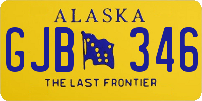 AK license plate GJB346