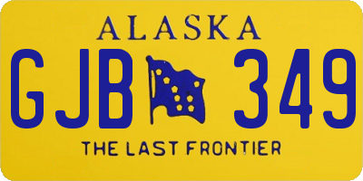 AK license plate GJB349