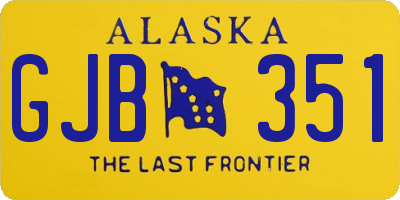 AK license plate GJB351
