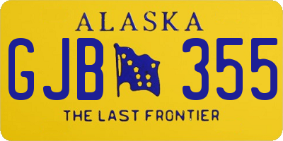AK license plate GJB355