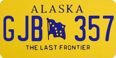 AK license plate GJB357
