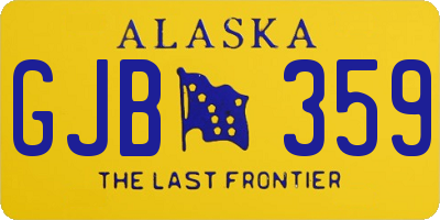 AK license plate GJB359