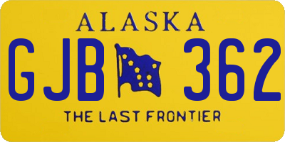 AK license plate GJB362