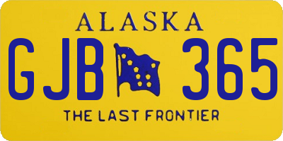 AK license plate GJB365