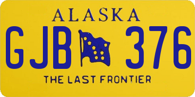 AK license plate GJB376