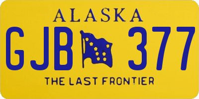 AK license plate GJB377