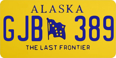 AK license plate GJB389